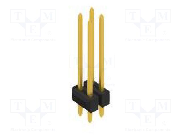 Connector: pin strips; pin header; male; PIN: 4; 2.54mm; THT; 2x2