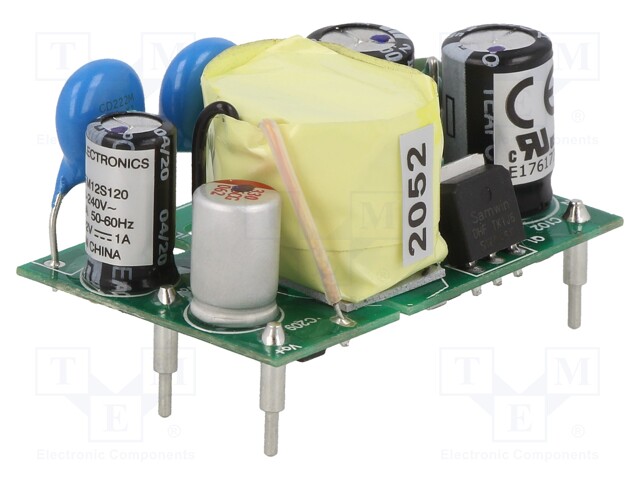 Converter: AC/DC; 12W; Uout: 12VDC; Iout: 1A; 85%; Mounting: PCB; 3kV