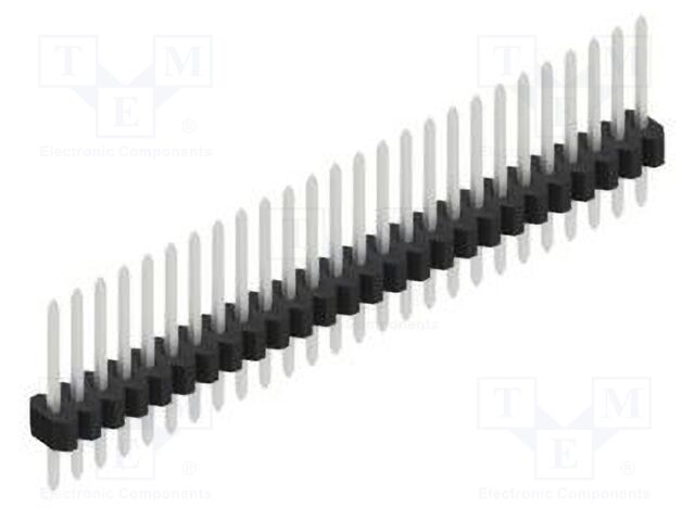 Connector: pin strips; pin header; male; PIN: 26; 1.27mm; THT; 1x26