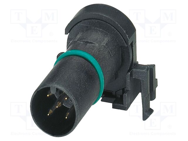 Connector: M12; contact insert; PIN: 5; 60V; angled; IP67; THT; 4A
