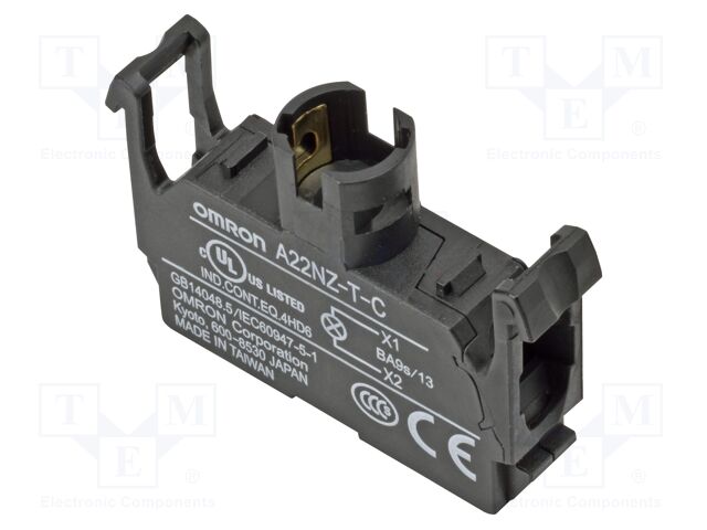 Lamp socket; A22; 12VAC; Leads: screw terminals; 12VDC