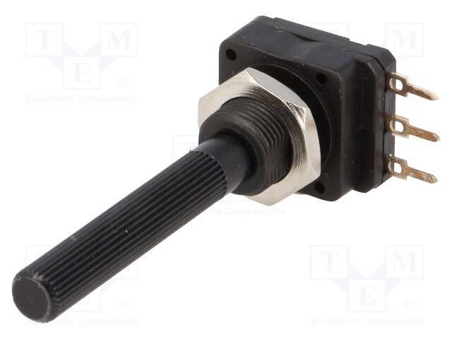 Potentiometer: shaft; single turn; 250Ω; 200mW; THT; 6mm; plastic