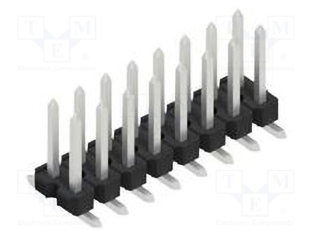 Connector: pin strips; pin header; male; PIN: 16; 2.54mm; SMT; 2x8