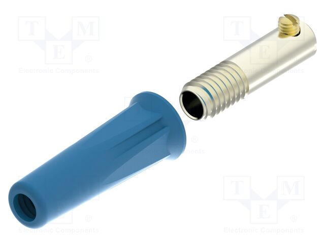 Connector: 4mm banana; socket; 36A; 30VAC; 60VDC; blue; insulated