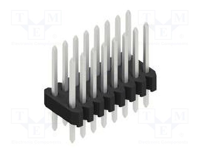 Connector: pin strips; pin header; male; PIN: 16; 1.27mm; THT; 2x8