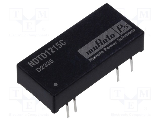 Isolated Board Mount DC/DC Converter, Low Profile, ITE, 2 Output, 3 W, 15 V, 100 mA, -15 V