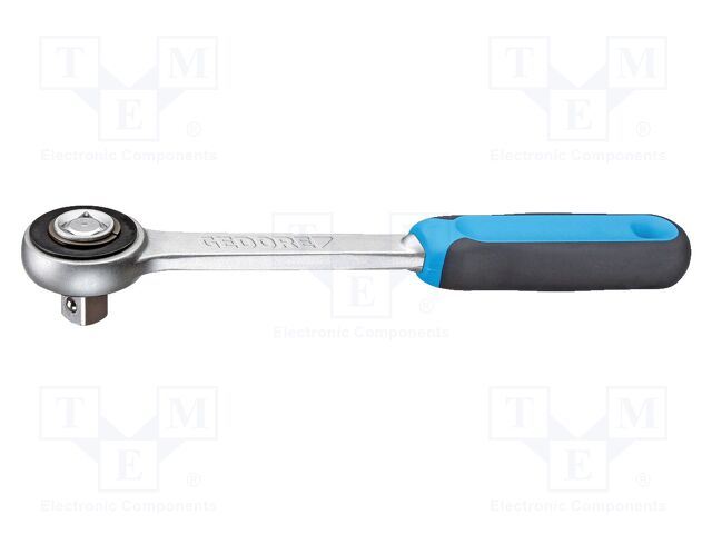 Rattle; socket spanner; 3/8"; Chrom-vanadium steel; 200mm