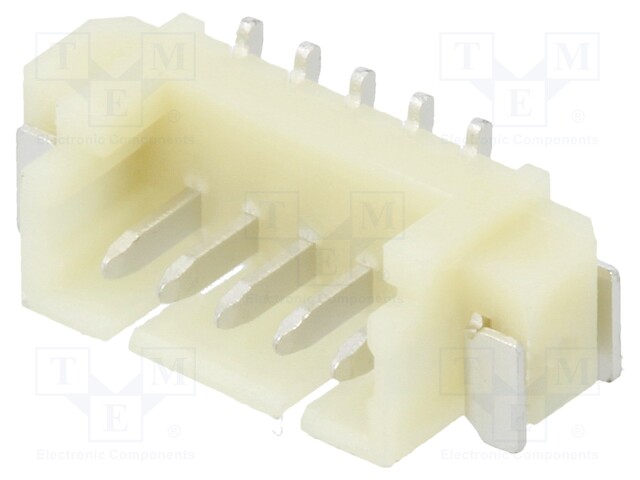 Socket; wire-board; male; 1.25mm; PIN: 5; SMT; 125V; 1A; tinned