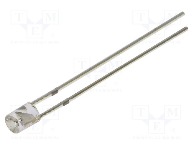 LED; orange; 3mm; 100mcd; 140°; Front: recessed; 5VDC; No.of term: 2