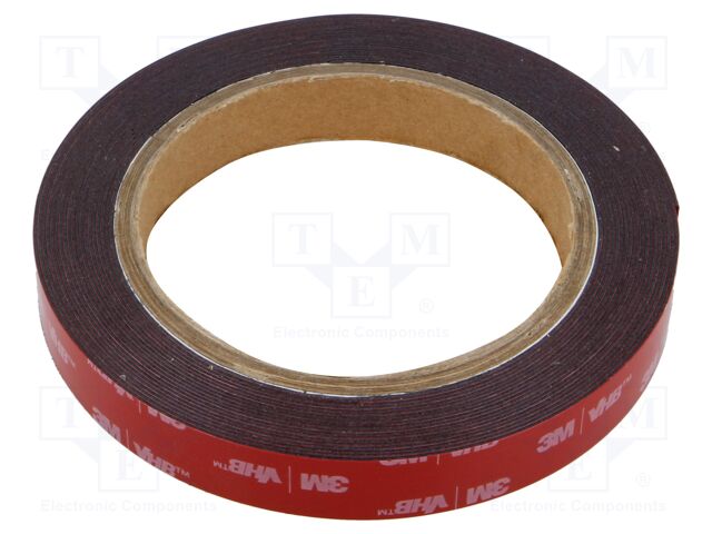 Tape: fixing; W: 15mm; L: 5.5m; Thk: 0.6mm; acrylic; 93°C,max.149°C