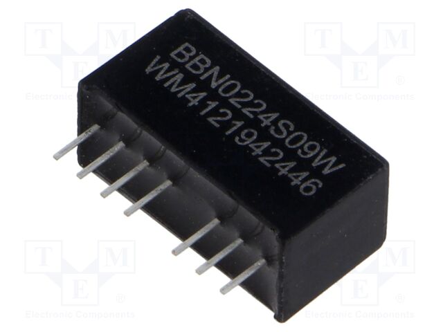 Converter: DC/DC; 2W; Uin: 9÷36V; 9VDC; Iout: 222mA; SIP8; 4.5g; OUT: 1