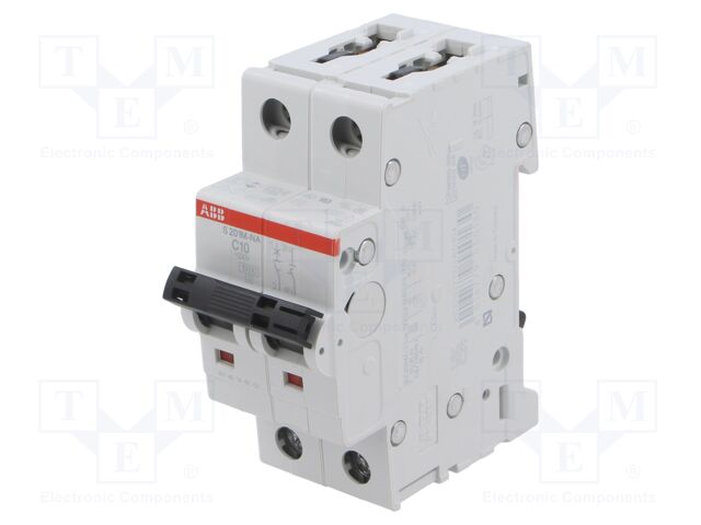 Circuit breaker; 230VAC; Inom: 10A; Poles: 1+N; DIN; Charact: C; 10kA