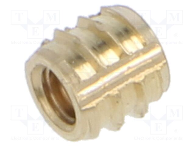 Threaded insert; brass; M2,5; L: 4mm; TRISERT®