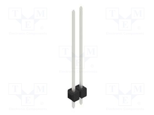 Connector: pin strips; pin header; male; PIN: 2; 2.54mm; THT; 1x2