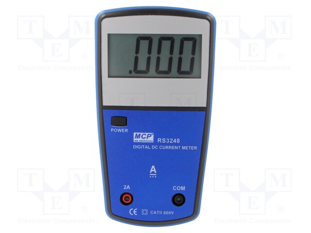 Ammeter; LCD 3,5 digit; I DC: 1÷1999mA; 94x150x35mm; 0.5%