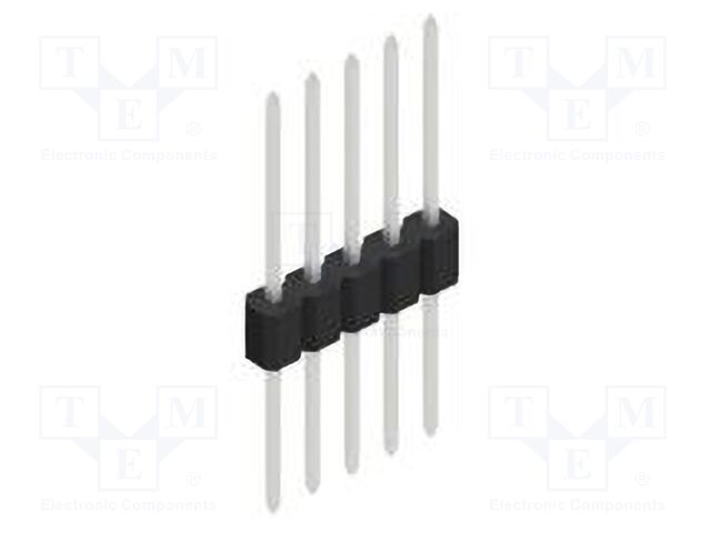 Connector: pin strips; pin header; male; PIN: 5; 1.27mm; THT; 1x5