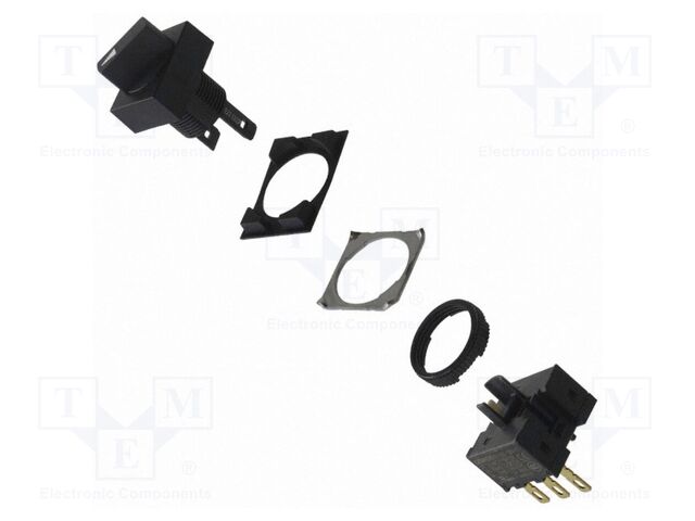 Switch: rotary; 16mm; Stabl.pos: 2; SPDT; black; IP65; Pos: 2; A165S/W