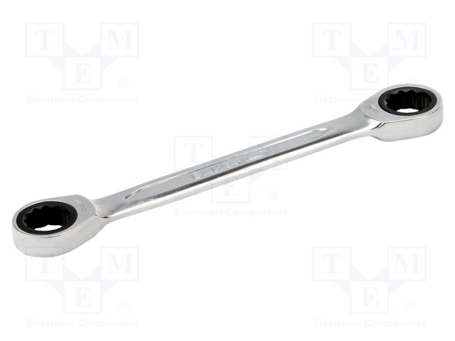 Key; box,with ratchet; 8mm,9mm; tool steel; 128mm