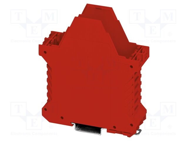 Enclosure base; red; UL94V-0; ME 35; for DIN rail mounting