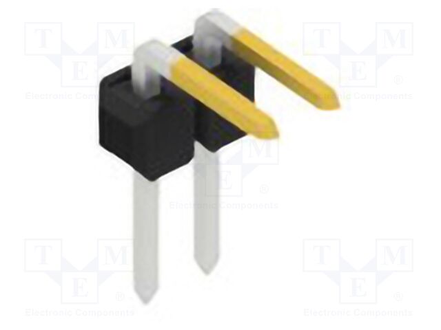 Connector: pin strips; pin header; male; PIN: 2; 2.54mm; THT; 1x2