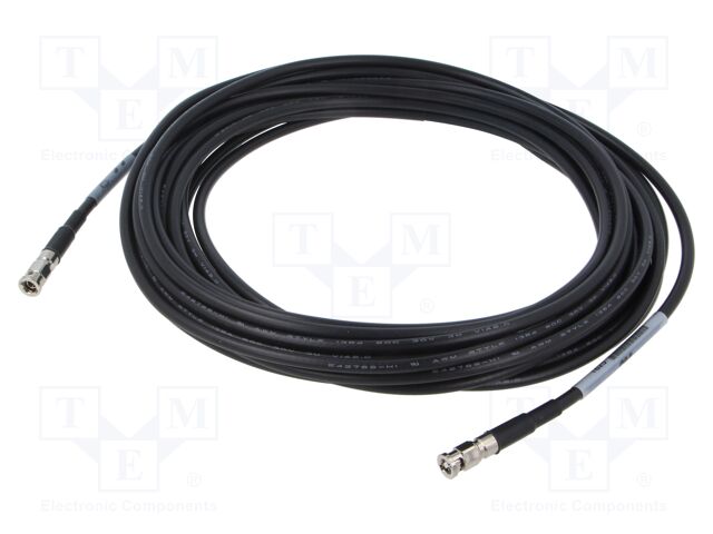 Cable; 9m; Micro BNC male,both sides; shielded; black; straight