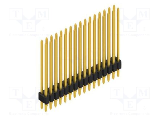 Connector: pin strips; pin header; male; PIN: 32; 1.27mm; THT; 2x16