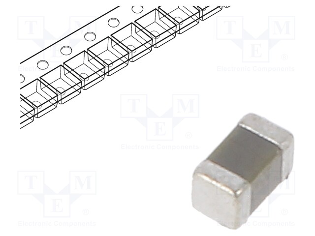 Capacitor: ceramic; MLCC; 100nF; 25VDC; X7R; ±20%; SMD; 0402
