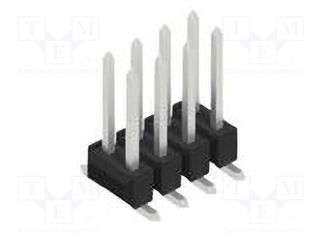 Connector: pin strips; pin header; male; PIN: 8; 2.54mm; SMT; 2x4