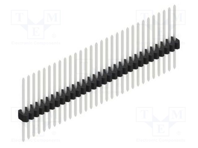 Connector: pin strips; pin header; male; PIN: 30; 1.27mm; THT; 1x30