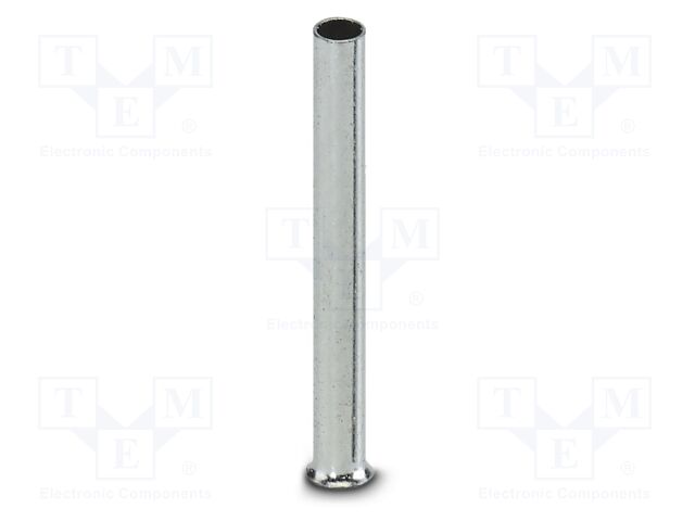 Tip: bootlace ferrule; non-insulated; copper; 1.5mm2; tinned; 18mm