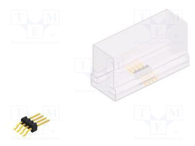 Connector: pin strips; pin header; male; PIN: 4; 1.27mm; SMT; 1x4