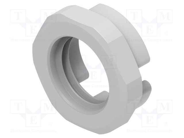 Nut; Thread: M12; Body: light grey; Pitch: 1.5; Entrelec