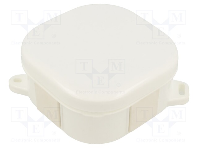 Enclosure: junction box; X: 92mm; Y: 92mm; Z: 44mm; IP54; white
