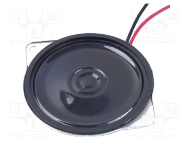 Loudspeaker; miniature; 1W; 4Ω; Ø40x5mm; 7kHz; Sound level: 91dB