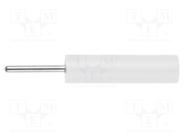 Socket; 4mm banana; 20A; 1kV; 38mm; white; nickel plated; -25÷80°C