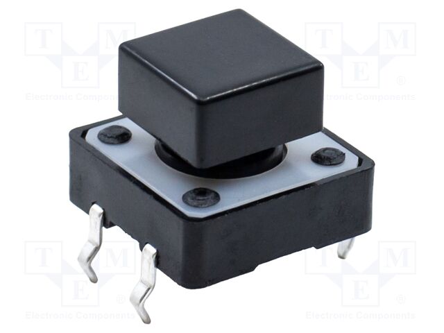 TACT SW, SPST-NO-DB, 0.05A, 12V, SOLDER