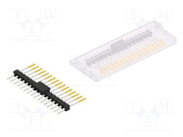 Connector: pin strips; pin header; male; PIN: 16; 2.54mm; SMT; 1x16