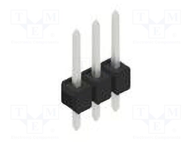 Connector: pin strips; pin header; male; PIN: 3; 2.54mm; THT; 1x3