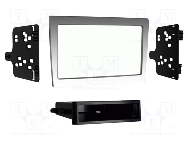 Radio frame; Porsche; 2 DIN; silver