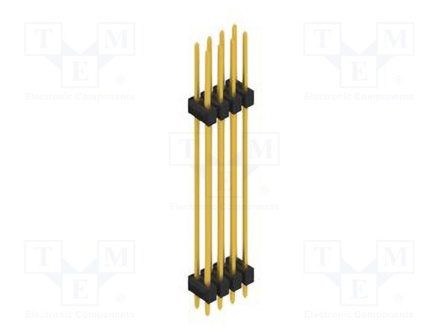 Connector: pin strips; pin header; male; PIN: 8; 2.54mm; THT; 2x4