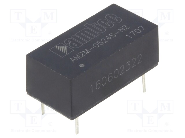 Converter: DC/DC; 2W; Uin: 4.5÷5.5V; 24VDC; Iout: 83mA; DIP14; 2.8g