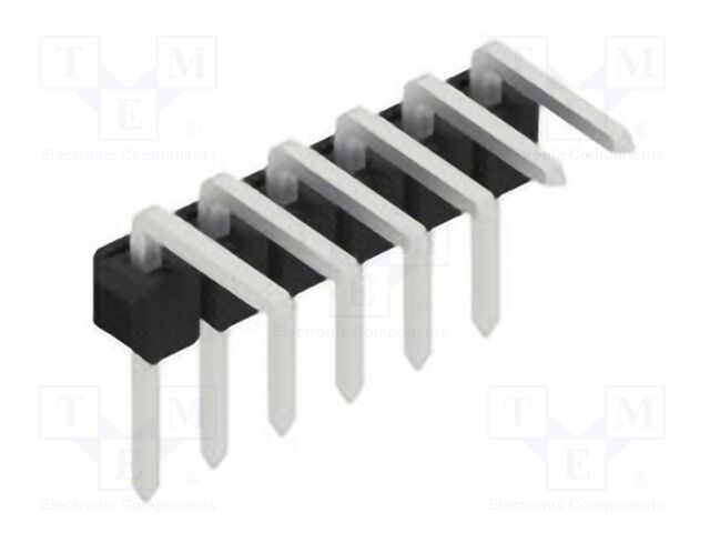 Connector: pin strips; pin header; male; PIN: 6; 2.54mm; THT; 1x6