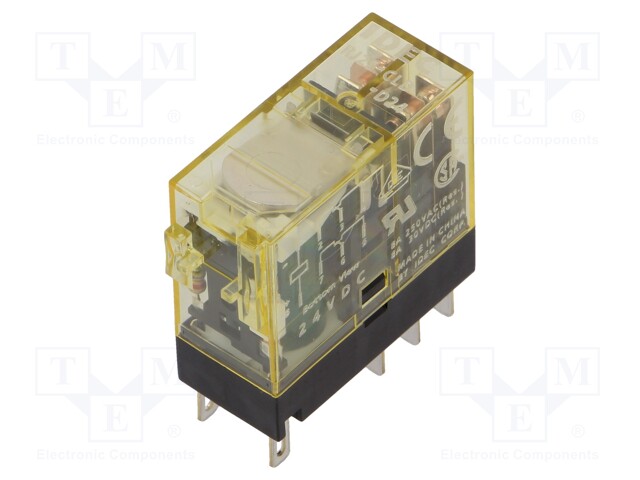 Relay: electromagnetic; DPDT; Ucoil: 24VDC; 6A/250VAC; 6A/30VDC