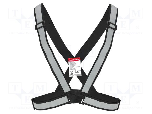 Trousers braces; black; flexible,warning
