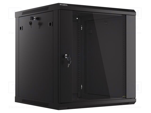 Enclosure: rack cabinet; Standard: 19"; 12U; black; Z: 600mm