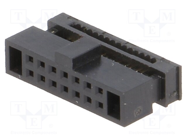 Plug; IDC; female; PIN: 14; IDC; for ribbon cable; 0.635mm