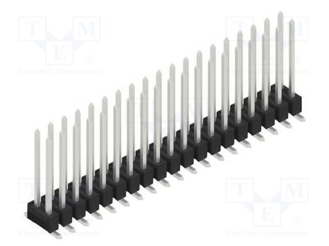 Connector: pin strips; pin header; male; PIN: 38; 2.54mm; SMT; 2x19