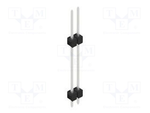 Connector: pin strips; pin header; male; PIN: 2; 2.54mm; THT; 1x2