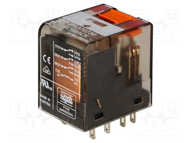Relay: electromagnetic; 3PDT; Ucoil: 230VAC; 10A/250VAC; 10A/30VDC