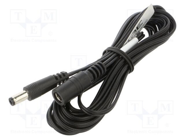 Cable; 2x0.52mm2; DC 5,5/2,5 plug,DC 5,5/2,5 socket; straight